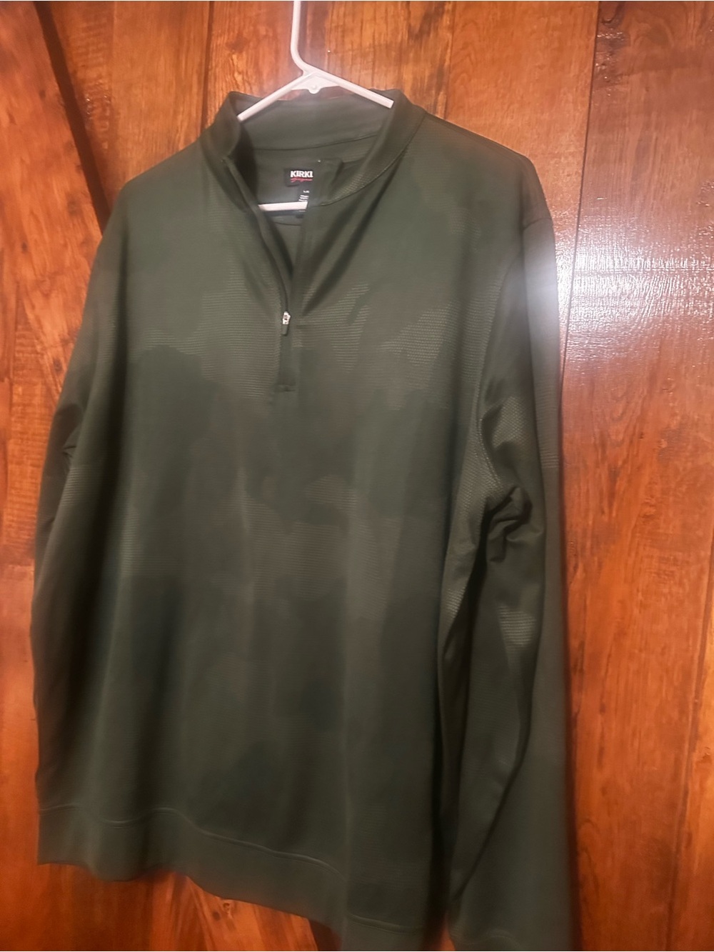 Kirkland Signature Men's Olive Green Quarter-Zip Pullover